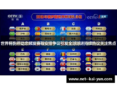 世界杯伤停动态频发赛程安排争议引发全球球迷持续热议关注焦点 世界杯伤停动态频发赛程安排争议引发全球球迷持续热议关注焦点